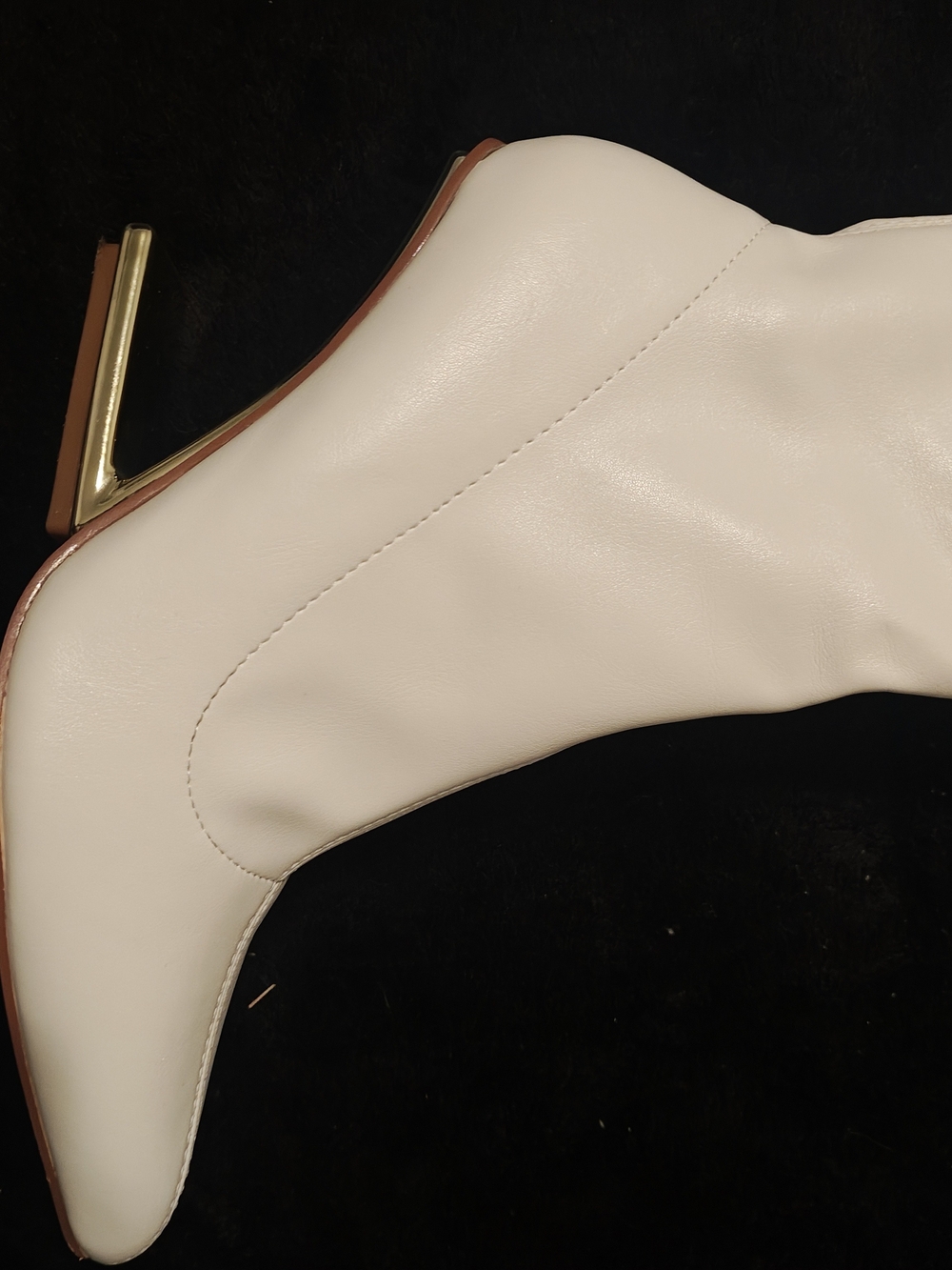 Women’s Cream High Heel Ankle Boot
